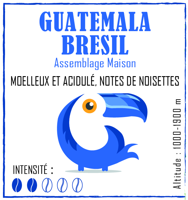 CAFE GUATEMALA/BRESIL 1KG LA BRULERIE DES RECOLLETS 1KG